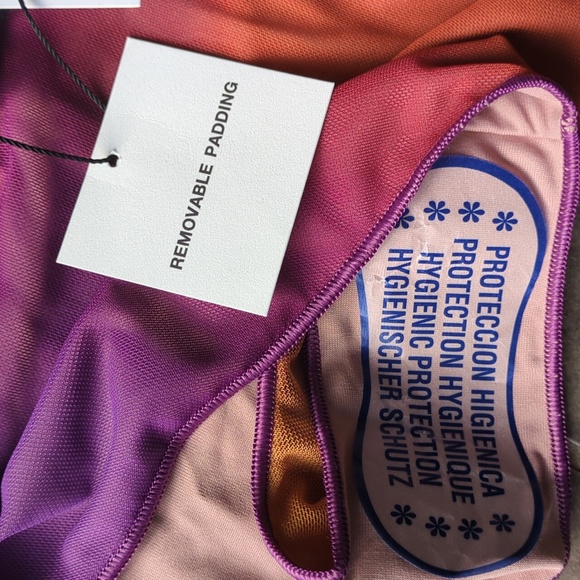 Zara Printed Tulle Swimsuit, Multicolour, NWT, S - Picture 8 of 9